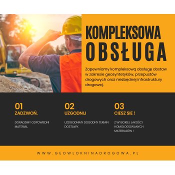 Geowłóknina PP DROGOWA Polipropylen Homologowany 16kN/16kN 200g./m2 1 x80 m  80  m2